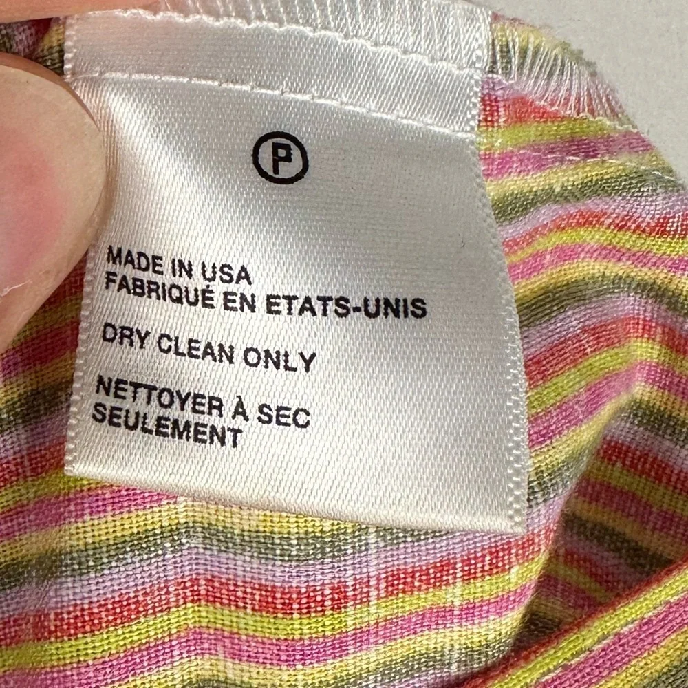Urban Renewal Remnants Rainbow Striped Linen High Rise 90’s Short‎ Women’s Sz L